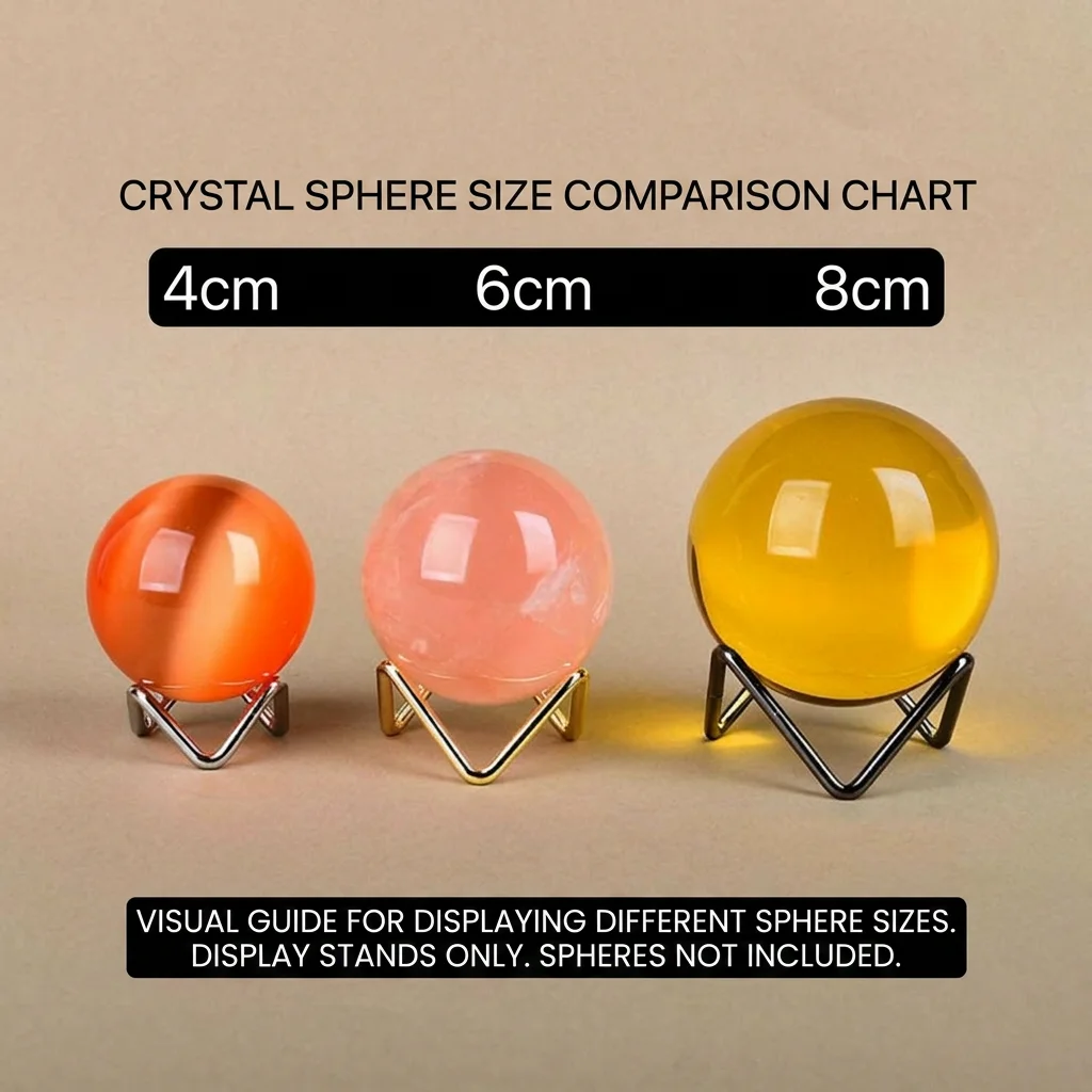 Support d'affichage géométrique en métal pour boule de cristal, sphère, spécimen minéral, décoration de la maison