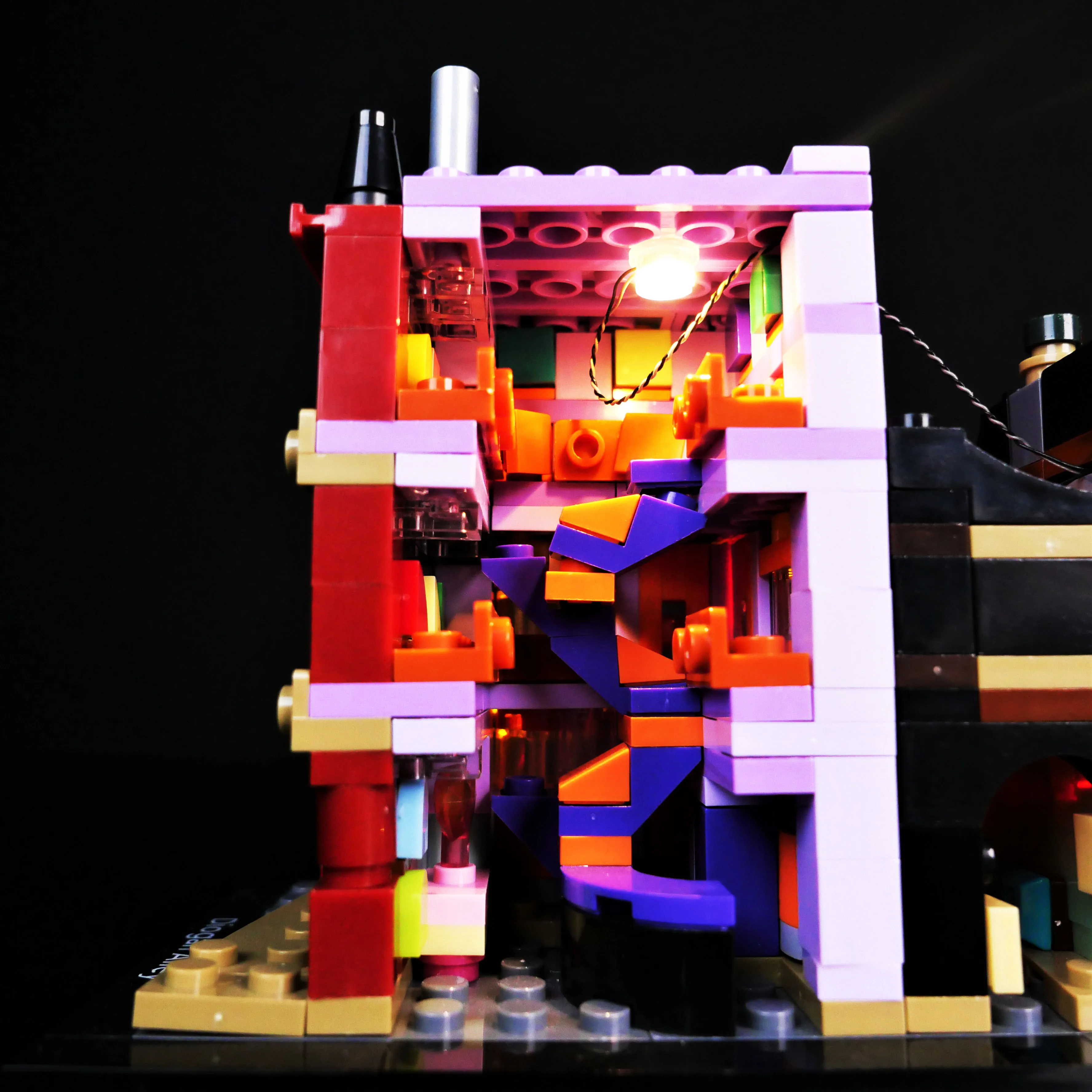 Kit d'éclairage LED Compatible avec les blocs de construction Mini Diagon Alley 76444, modèle de lampe télécommandée, accessoires
