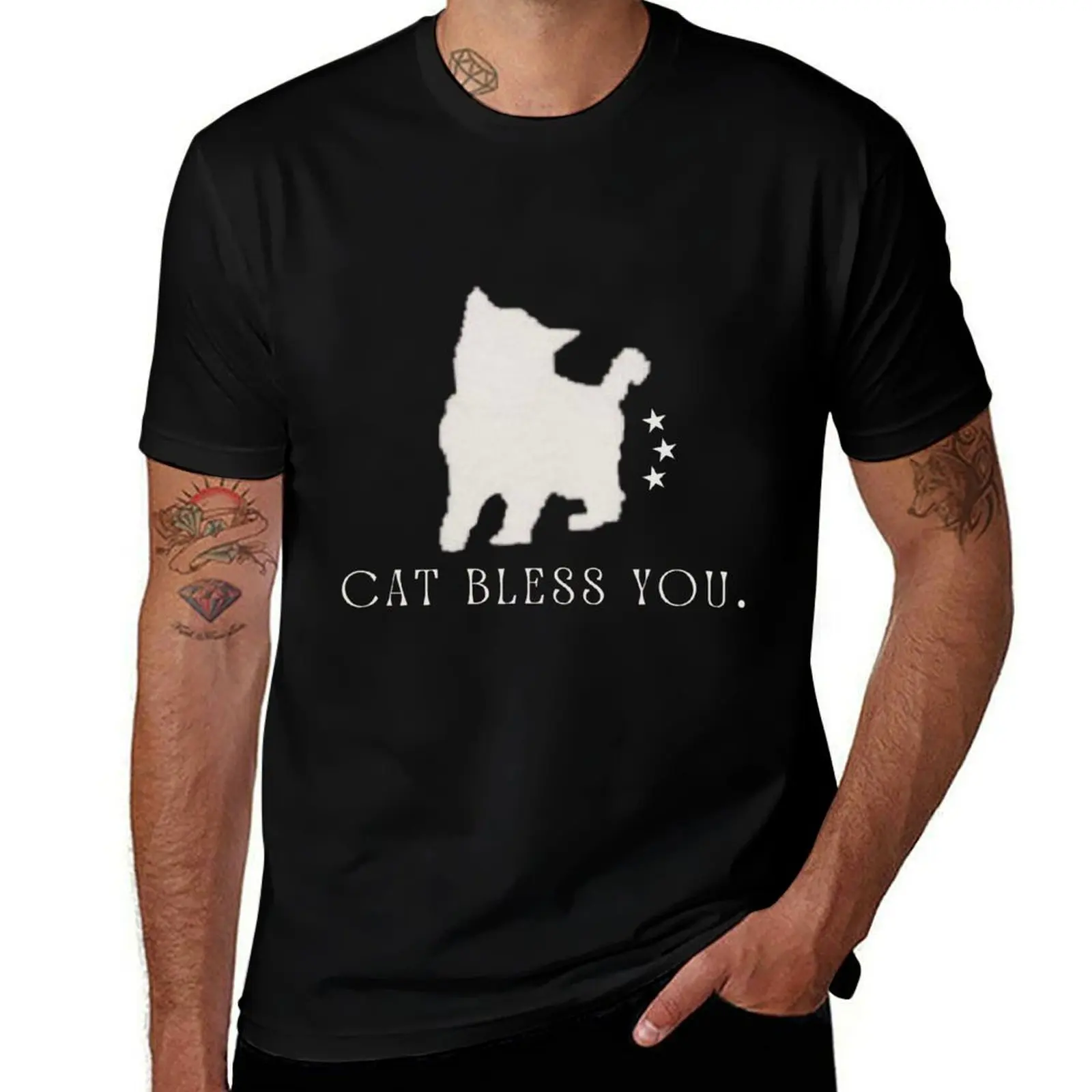 Cat Bless You Dupe T-Shirt t shirts for man pack cotton T-Shirt