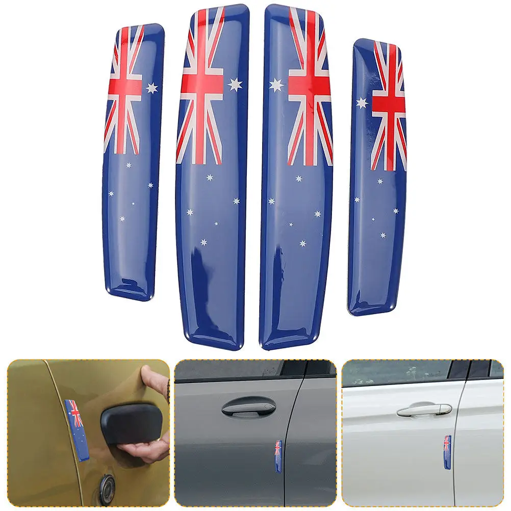 

8Pcs Car Door Guard Strips Bendable Resin Door Edge Protector with National Flag Design for Scratch Dent Ding Collision