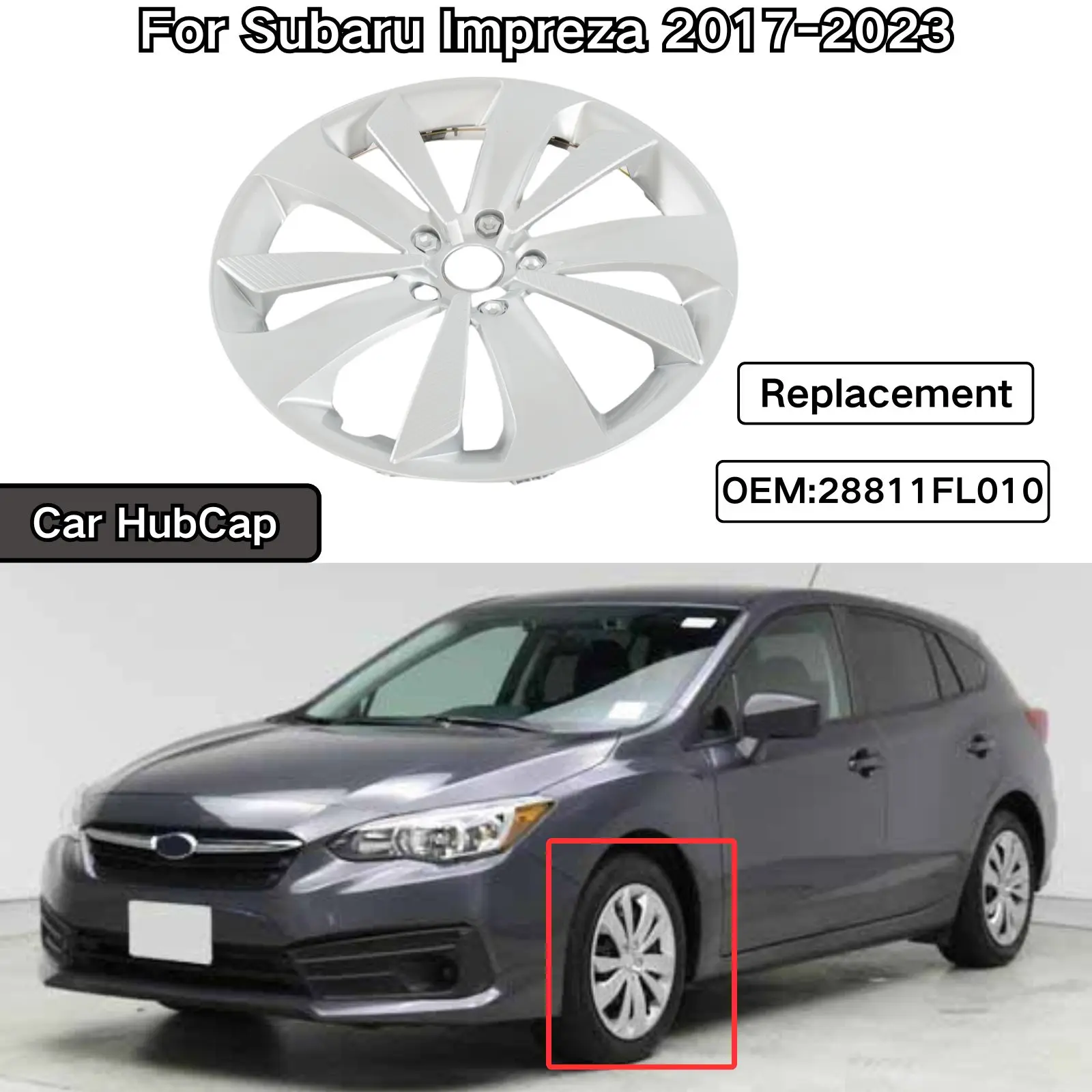 

For 2017 2018 2019 2020 2021 2022 2023 Subaru Impreza Hub Cap Wheel Cover OEM 28811FL010 Body Kit Car Accessories Replacement