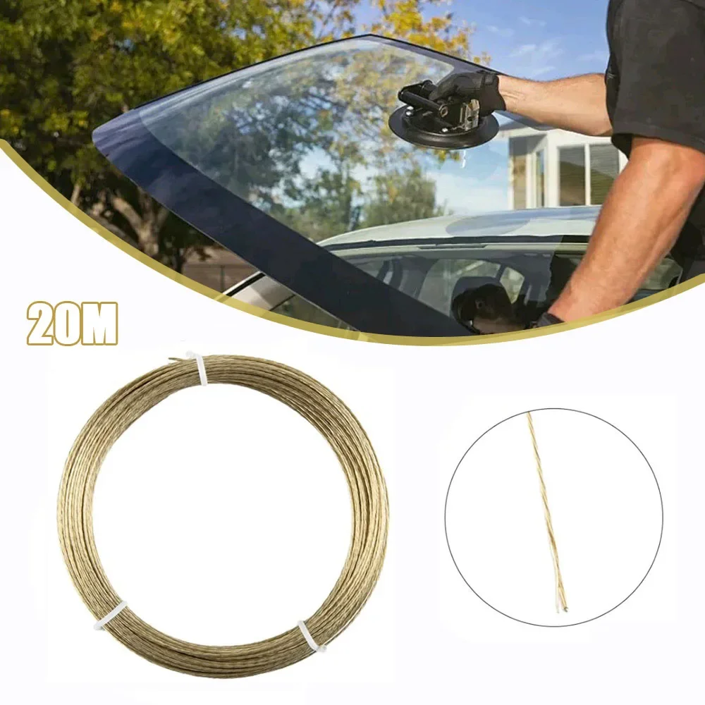 

1PC Car Windshield Cut Line 0.8mm 20M Car Windshield Window Removal Wire Rope Universal Glass Removal Tool Auto Accessories