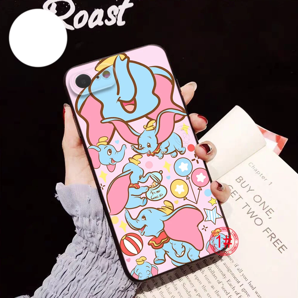 Funda de silicona suave con dibujos animados para teléfono móvil, carcasa suave con diseño de Dumbo S6 para iPhone 15, 14 Plus, 13, 12, 11, X, XS, XR Pro Max, Mini, 8, 7 Plus