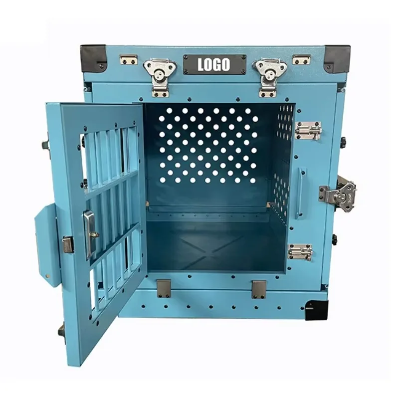 Portable Folding Pet Carrier Collapsible Single Dog Crate / Metal Cages For Dogs 