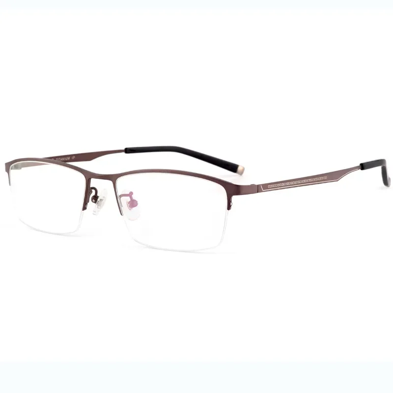 BCLEAR Business Men Luxury Titanium Glasses Half Frame Optical Frames Retro Trend Spectacle Eyeglasses High Quality Light Glass