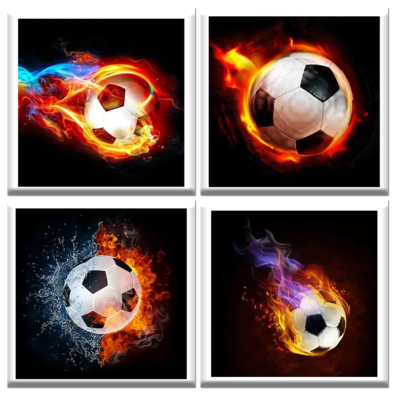 

GATYZTORY Painting By Numbers Football Handpainted Paintings Drawing On Canvas Gift Pictures By Number Kits Home Decor