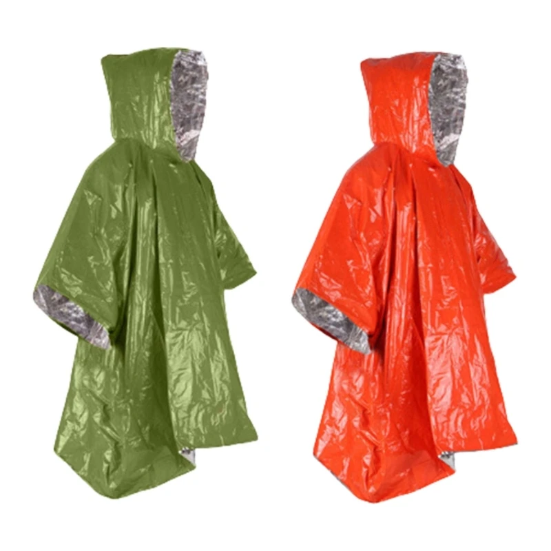 Portable Outdoor Raincoats Warm Thermal Hiking Rainwear Disposable Poncho