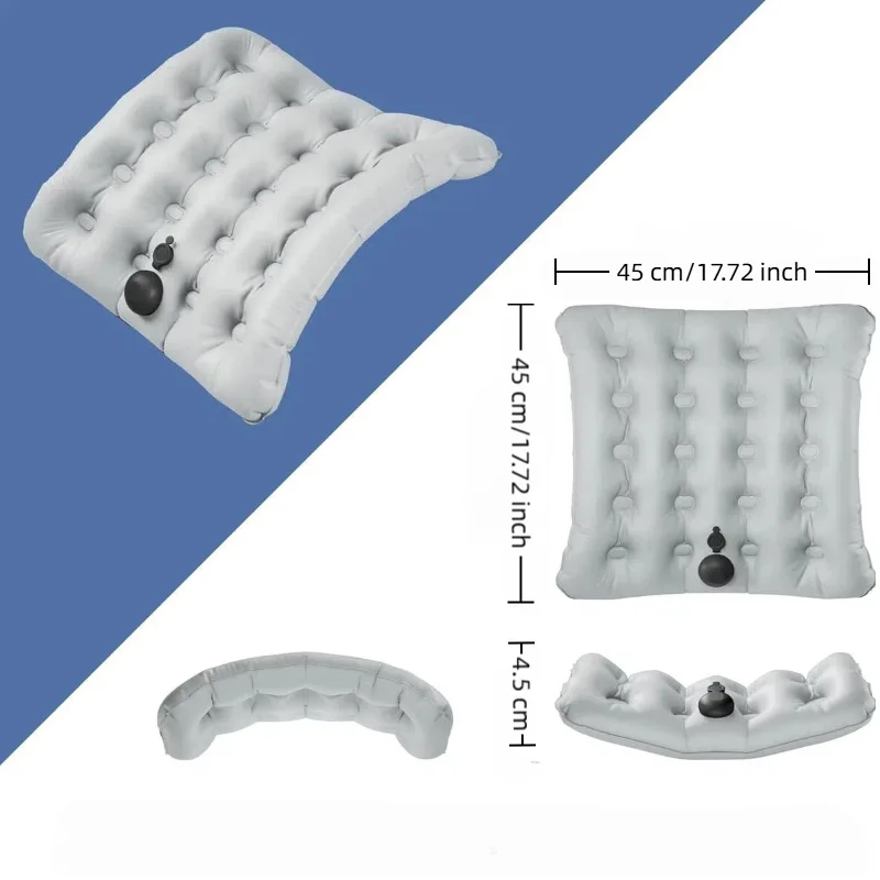 3D Inflatable TPU Air Chair Cushion Breathable Pressure-Reducing Home Office Sedentary Waist Support Cushion