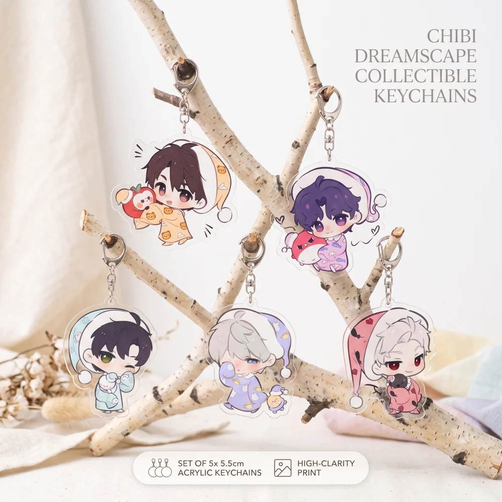 Love and Deepspace Sylus Xavier Zayne Acrylic Keychain Cute Chibi 5.5cm Keyring Bag Pendant Anime Fans Collection Cosplay Gift