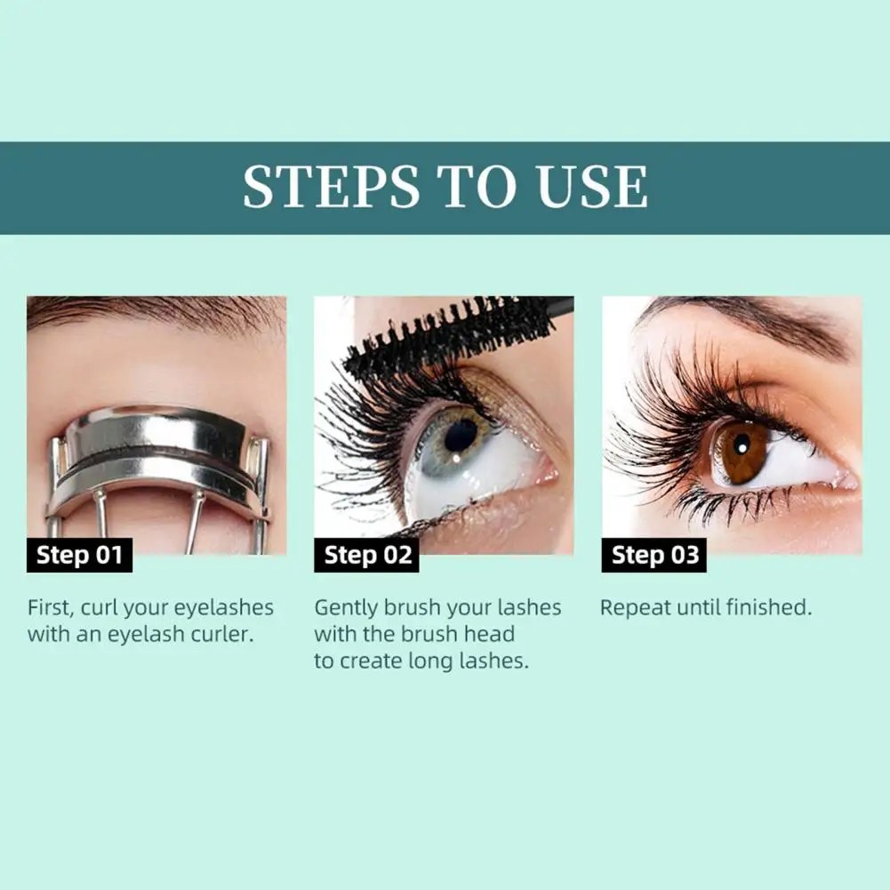 Mascara für dicke Wimpern wasserdichte Long Curl Mascara natürliche dicke lockige Wimpern für den Außenbereich leichte, nicht verschmierte Mascara