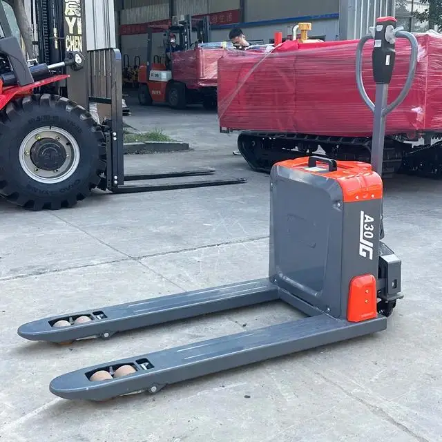 2T 3T Electric Pallet Truck With Pu Wheel Factory Price 550mm Fork Width Electric Pallet Truck Lithium Battery Forklift