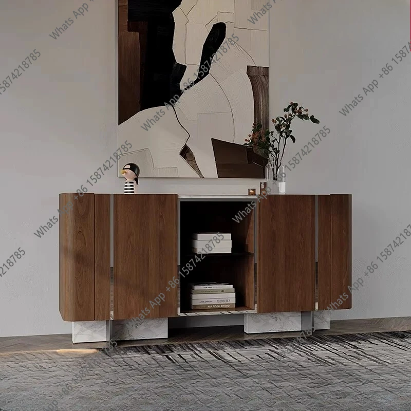 

Italian light luxury marble dining side cabinet living room entrance modern minimalist modern minimalist living room floor