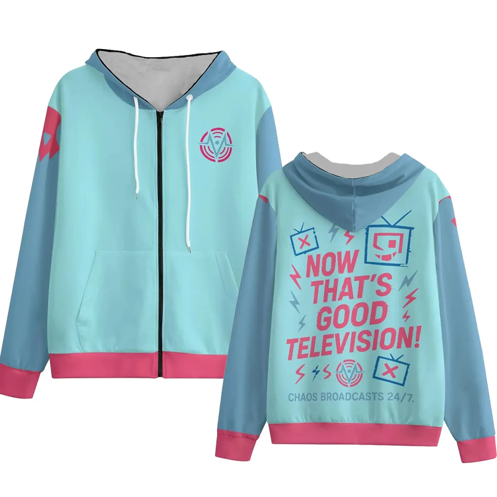 

Косплей Helluva Boss HazbinHotel толстовки на молнии зимние флисовые толстовки с капюшоном и длинными рукавами на молнии свободные мужские и женские Sudaderas