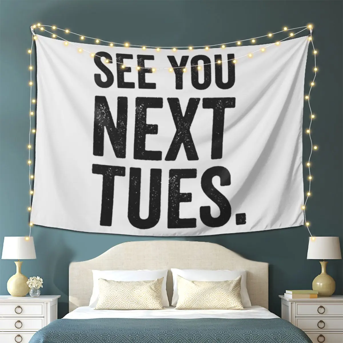 

Ум, ты следующий вторник, настенный гобелен, эстетическое украшение для дома, гобелены для гостиной, спальни