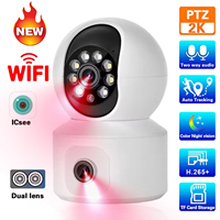New Dual Lens Wifi PTZ IP Security Camera Indoor Home Baby Monitor 2 Way Audio Wireless CCTV Video Surveillance Camera ICsee2025