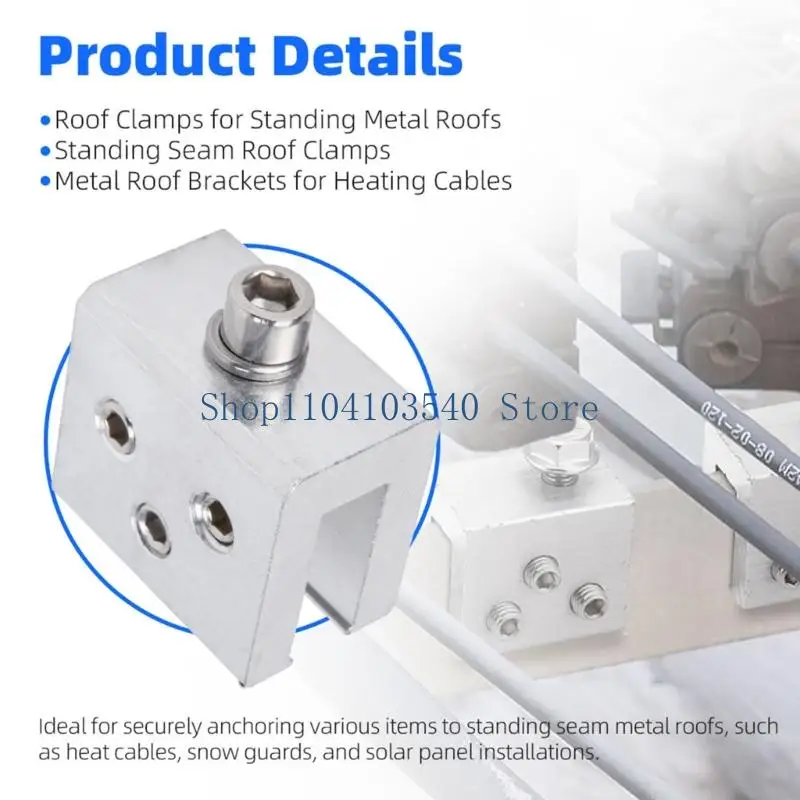 

02DC Strong Metal Roof Clip Works With Sun Racks And Ice Management Systems Easy To Install