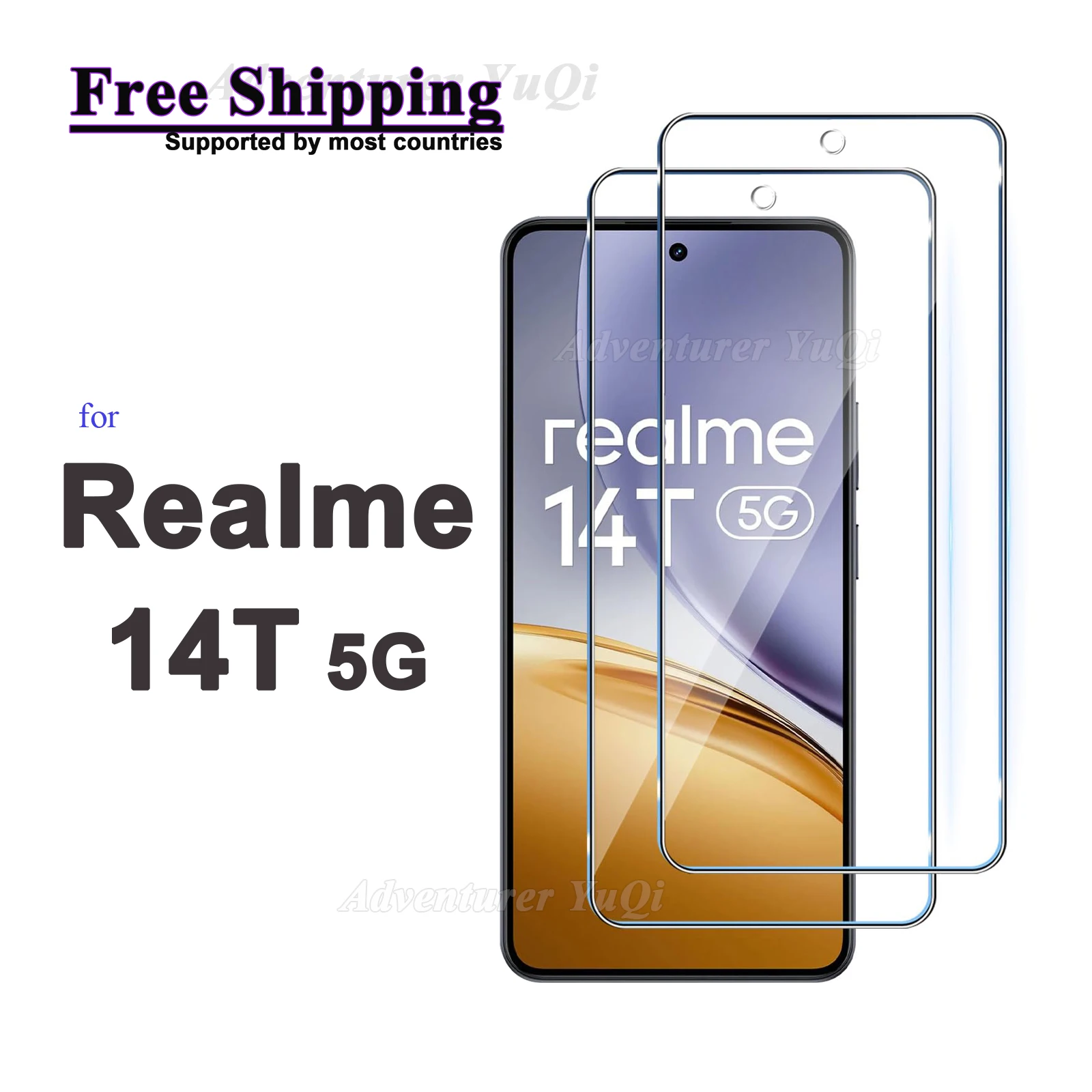 Screen Protector For OPPO Realme 14T 5G 6.6 inch Tempered Glass NOT Full Cover HD Crystal 9H Anti Scratch Case Friendly