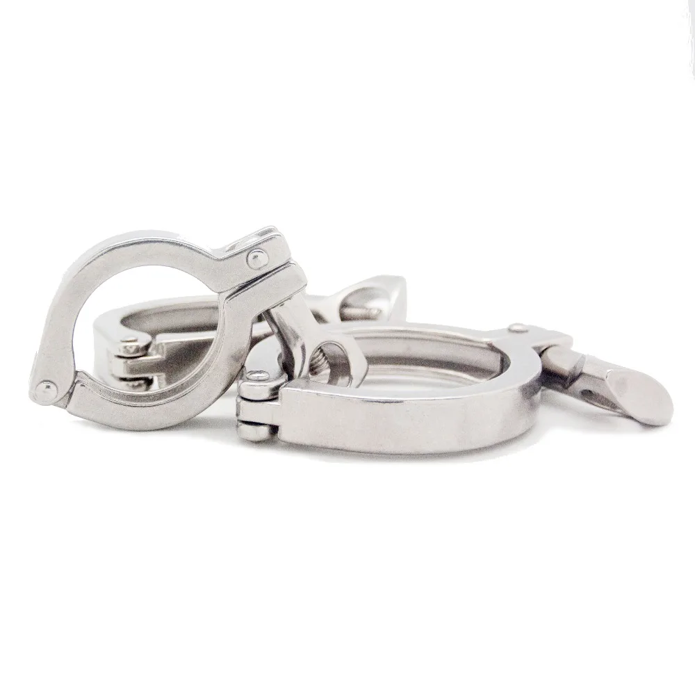 Heavy Duty  Clamp SS304 Sanitary Clamp Stainless Steel single Pin Clamp with Silicon gaskeTri Clover Fittings for home Brewing