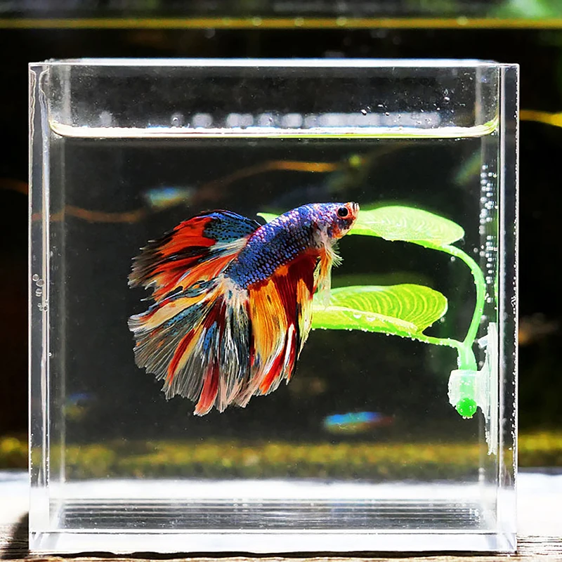 1Pc Artificial Aquarium Leaf Plants Decoration Betta Fish Rest Spawning Ornamental Plant Fish Play Relax Hide Leaf Hammock