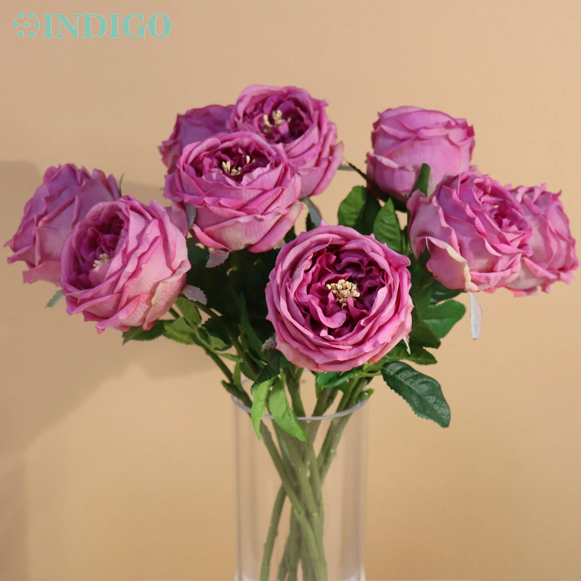 Austin Rose Latex Coating Pink Peony, Real Touch, Feel Like, Wet Petals, Artificial Flower, Wedding Flower, Party Event