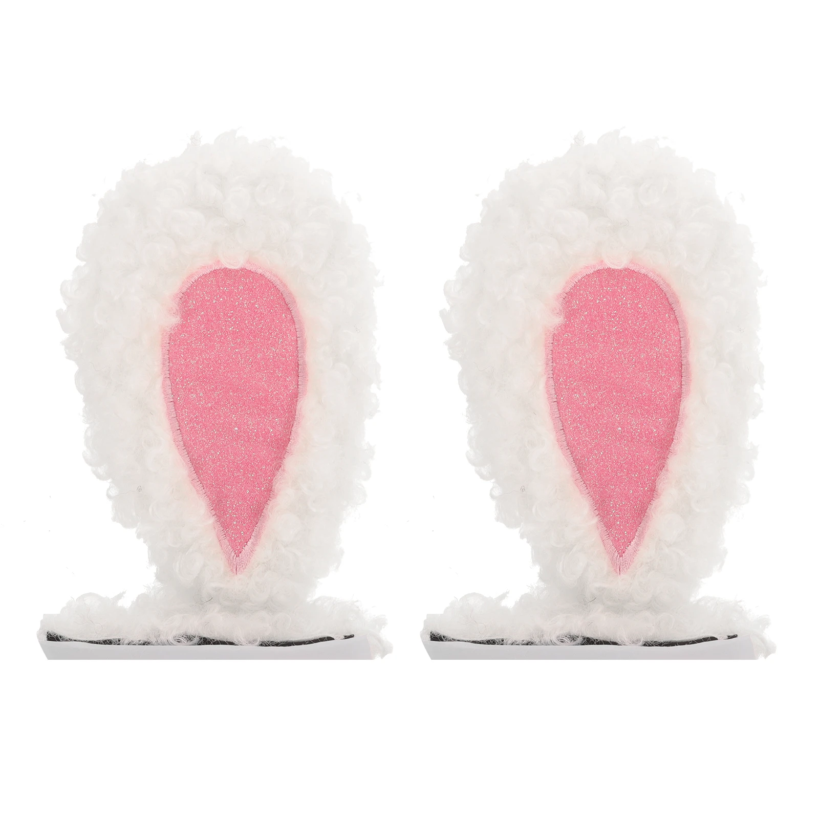 

1 Pair White Rabbit Ear Decorations Motorcycle Helmets Lightweight Durable Cartoon Ears Bike Safety Cap Accessories