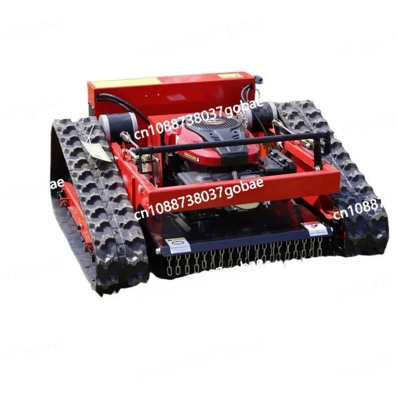 Source Manufacturer Oil-electric Hybrid Remote Control Crawler Lawn Mower, Weed Clearing and Grass Trimming and Mowing Robot