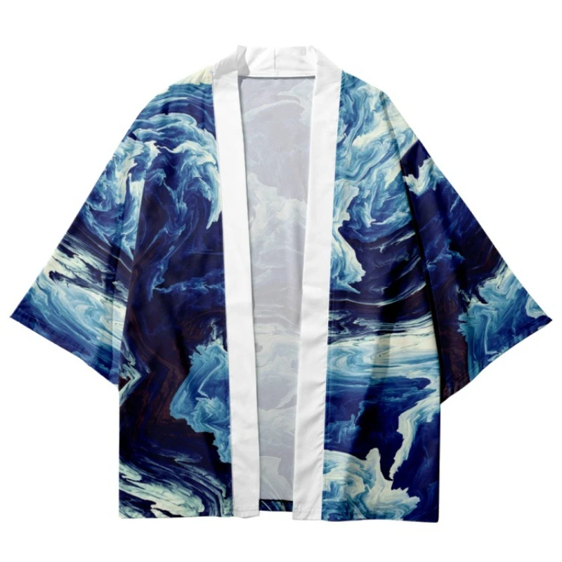 

Fashion Painting Print Japanese Cardigan Shirts Women Men Cosplay Yukata Casual Traditional Kimono Clothing Plus Size 6XL