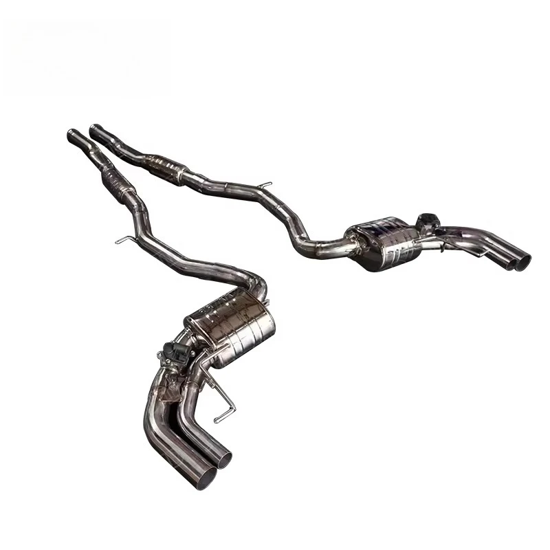 For 2021S63 Coupe W222 C217 Exhaust System 4.0L Biturbo M177 Catback Downpipe Valved Stainless Steel Performance