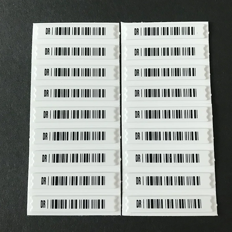 1000 Pieces/Lot 58KHz Anti-theft Magnetic Soft Label Supermarket Store Products Bar Code Tag EAS Security Anti-Theft DR Labels