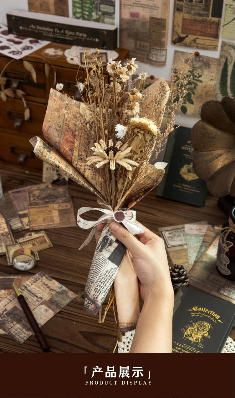 Journal GO 65-teiliges Set Retro Journaling Geschenkbox, Komplettes Vintage Scrapbook-Kit mit Papier & Aufklebern für Planer, Junk Journals – Detail 10