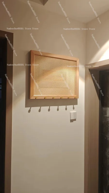 

Декоративная панель из массива дерева и ротанга для коробки автоматических выключателей, крышки предохранителя, панели выключателей, настенный декор