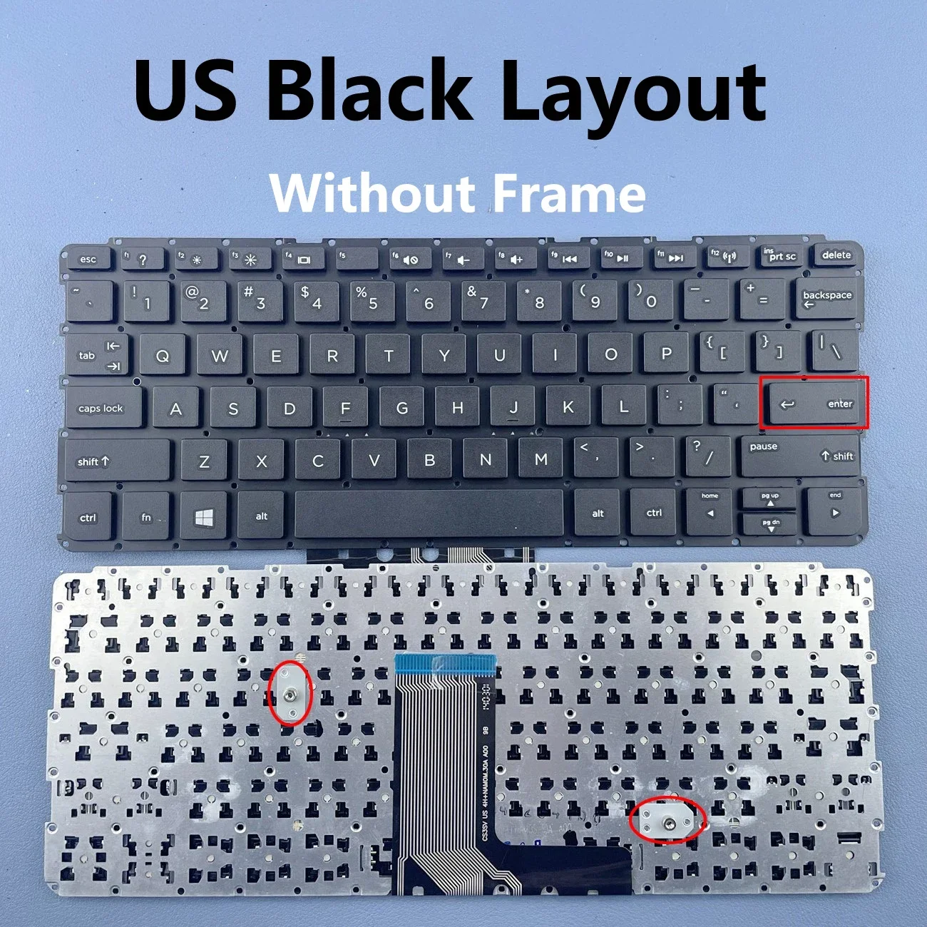 US Keyboard for HP Pavilion 11 11-E TouchSmart 11 TS11 US English 756802-001 NSK-CS3SV 9Z.NAMSV.301 6037B0100301 No frame