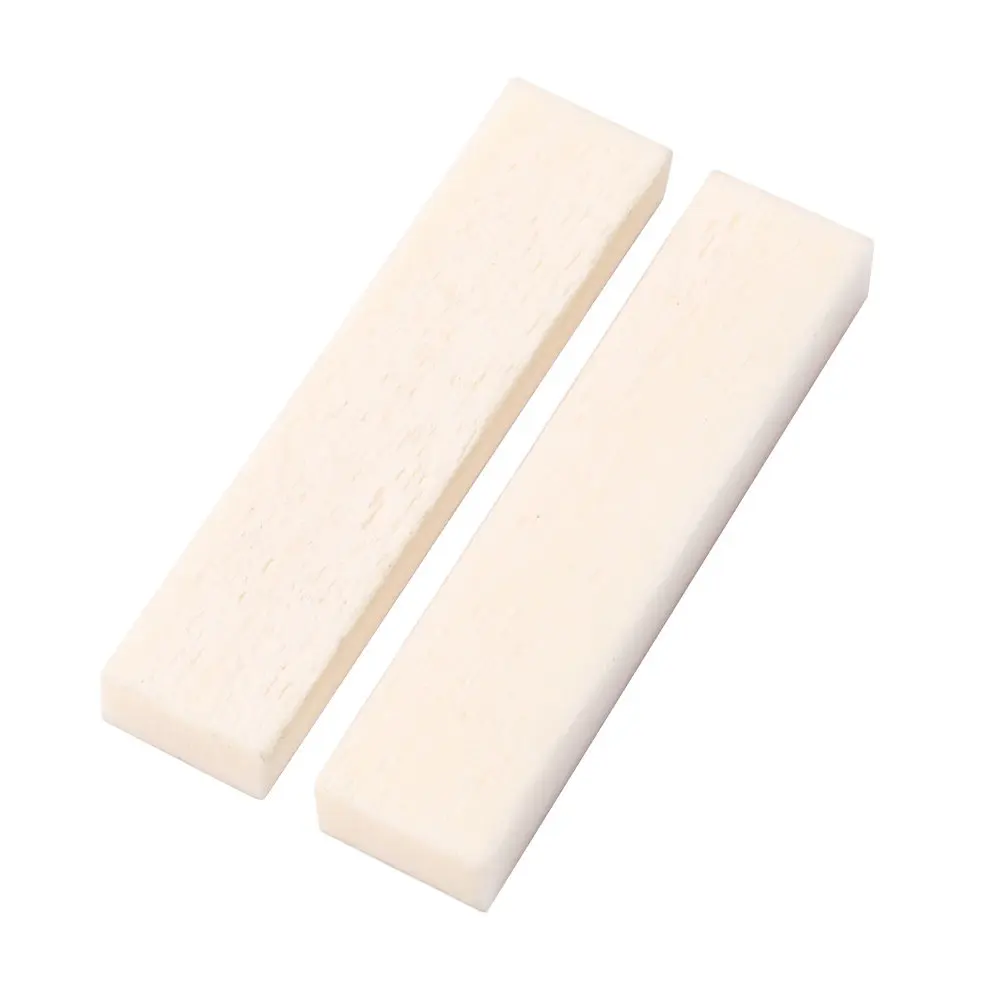 5Pcs Real Buffalo Bone Saddle Nut Acoustic Guitar Ukulele Banjo String Instrument DIY Replacement Parts 39x9x5mm view 5