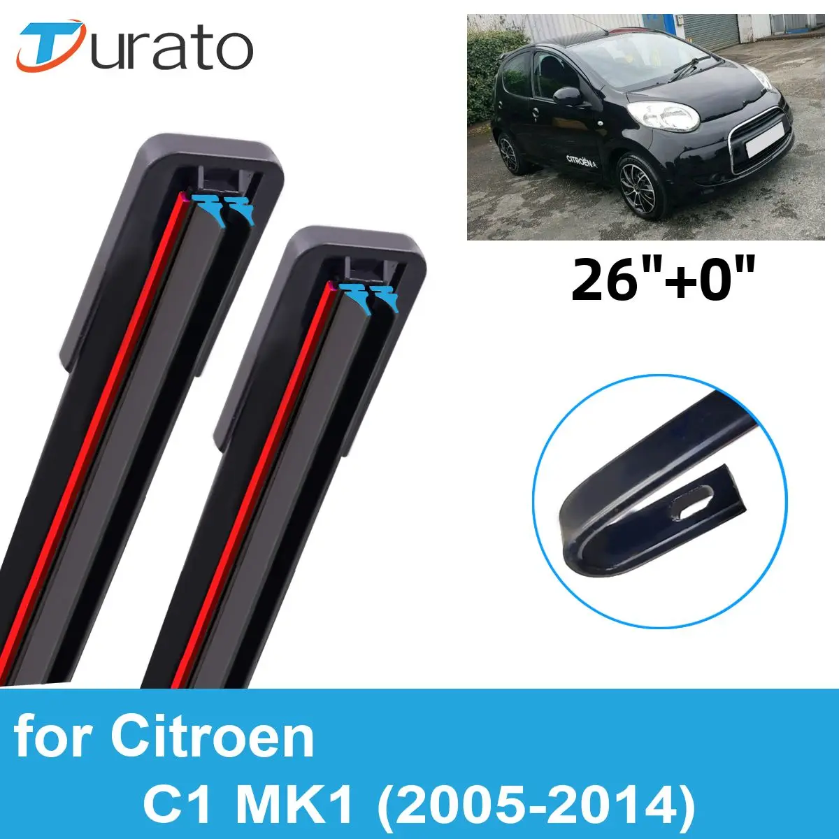 

Щетки стеклоочистителя 2 шт. для 2005-2014 Citroen C1 MK1, лобовое стекло переднего ветрового стекла, двойные резиновые автомобильные аксессуары 2012 2013 2014