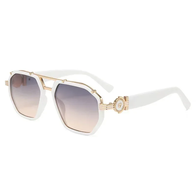 

Sunglasses for Women 2025 UV Resistant Driving with Gradient Double Beam Large Frame Retro Sunglasses