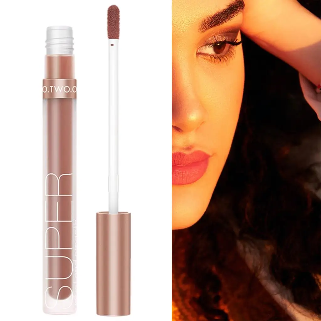 Vloeibare matte lippenstift waterdichte glans 12-kleuren fluwelen lipliner pennenset voor damescosmetica