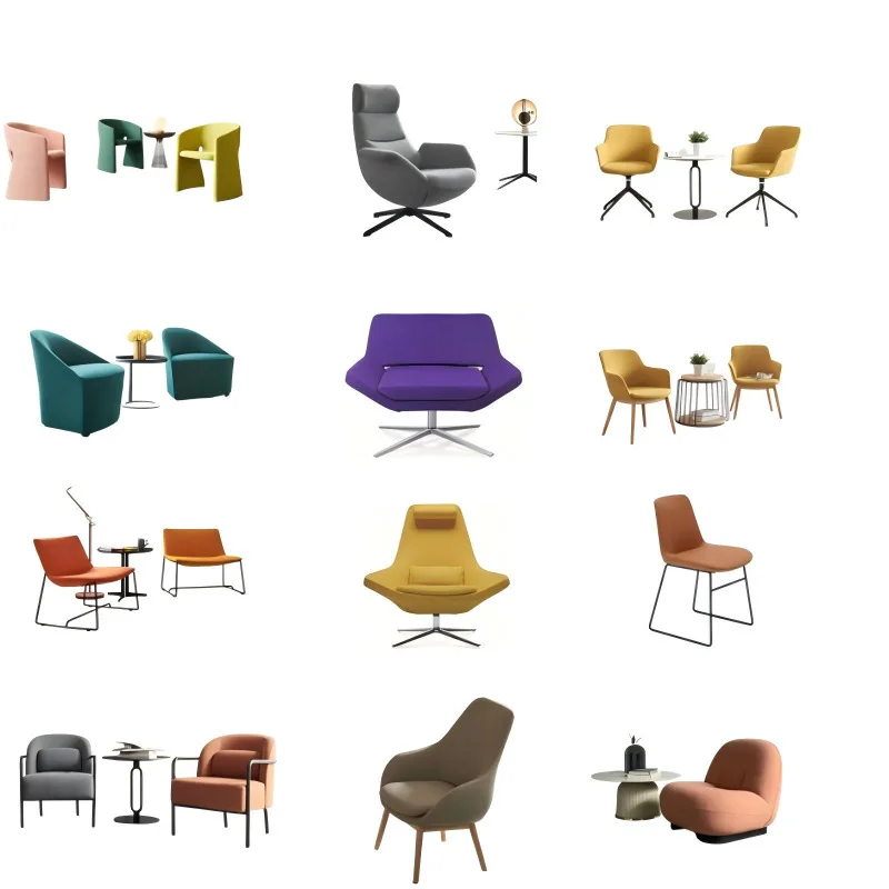 Reception negotiation area, one table and four chairs combined office, tea area, coffee shop, restaurant, leisure sofa chair