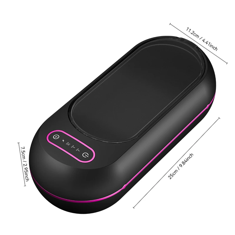 Portable USB Rechargeable 360° Deep Cleaning Machine High Frequency Vibration Battery Operated for Contact Lenses And Glasses