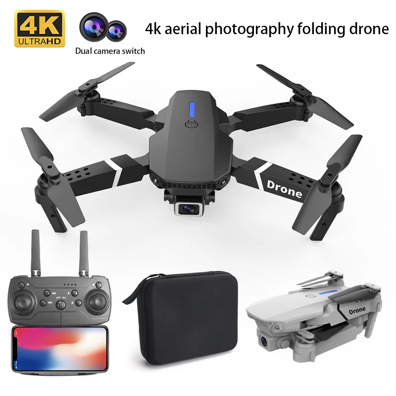 4K Folding Drone Professionelle HD Quadcopter Fernbedienung Flugzeug Luftaufnahmen Dual-Kamera Kinder Spielzeug Geschenke DRONE