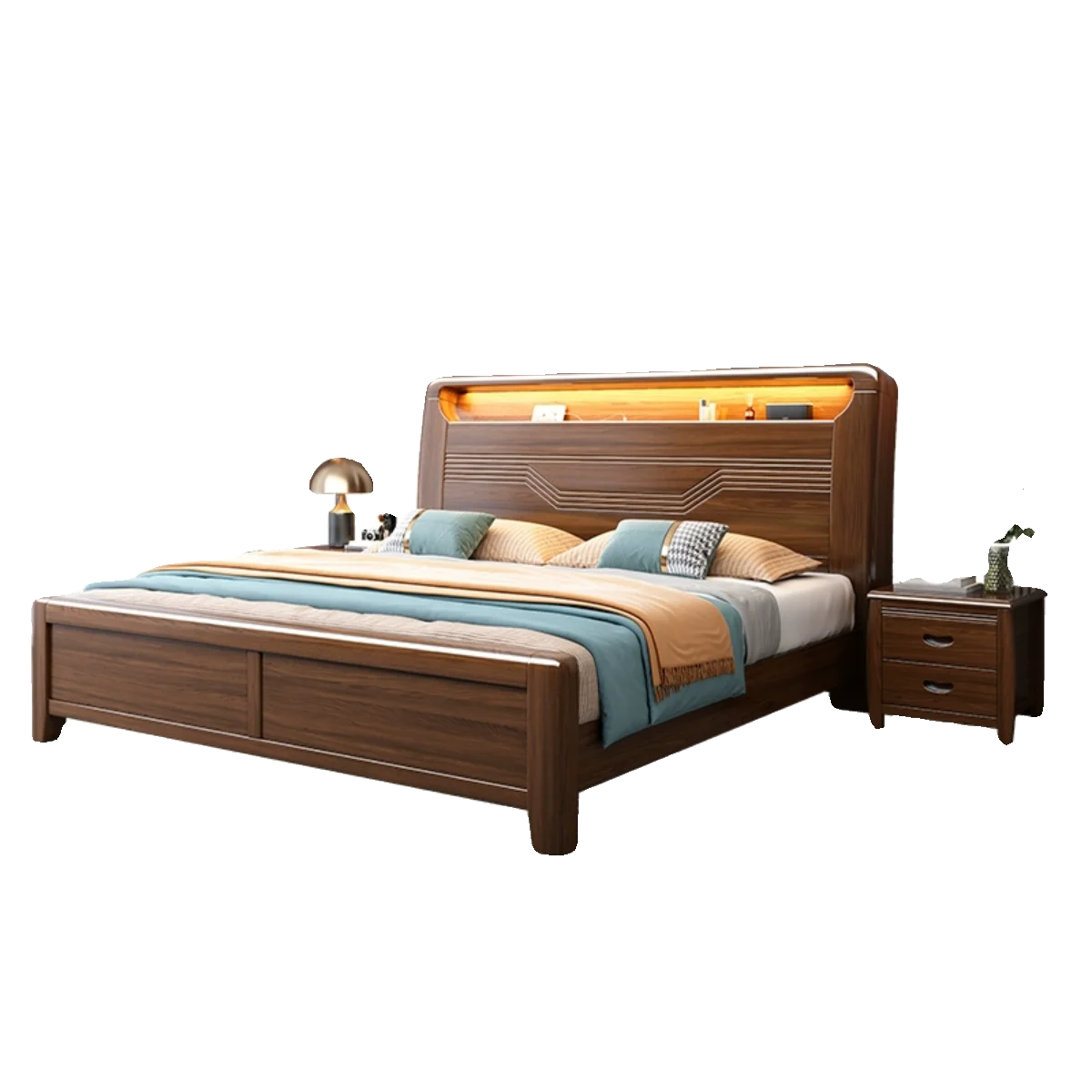 

Generation simple wedding bed 1.8 meters new Chinese light luxury storage