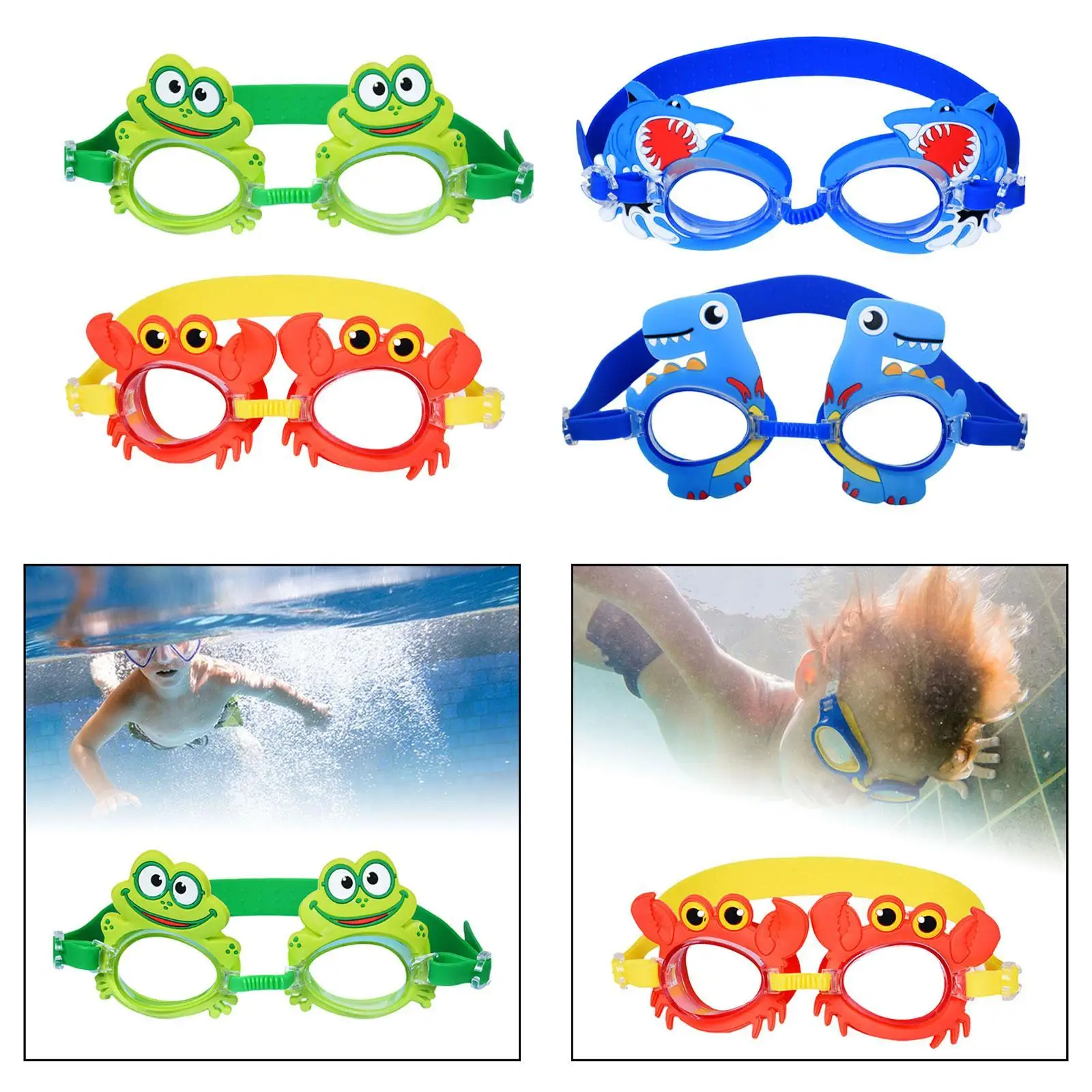 

Kids Swim Goggles Cartoon Anti Fog Swim Glasses for Swimming Party Boys