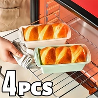 1/4pcs Non-Stick Loaf Pans Flexible Silicone Rectangle Cake Pan for Baking Bread BPA Free Brownie Toast Mold Kitchen Essentials
