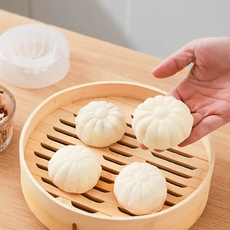 1~10PCS Chinese Baozi Mold Pastry Pie Dumpling Maker Steamed Stuffed Bun Making Mould Bun Makers Kitchen Gadgets Baking