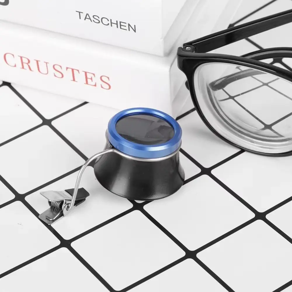 

Alloy Clip-On Eyeglass Magnifier Portable Eyepiece Clip-On Eyeglass Frame Magnifier Adjustable Magnifying Lens
