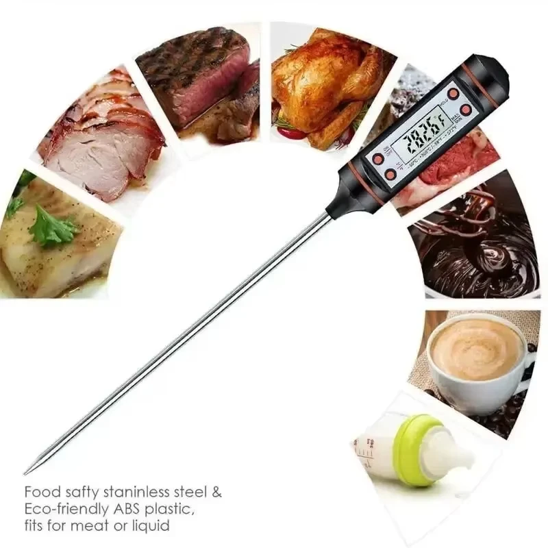 Food Digital Thermometer New Meat Thermometer Electronic Probe Type Digital Display Liquid Grill Thermometer