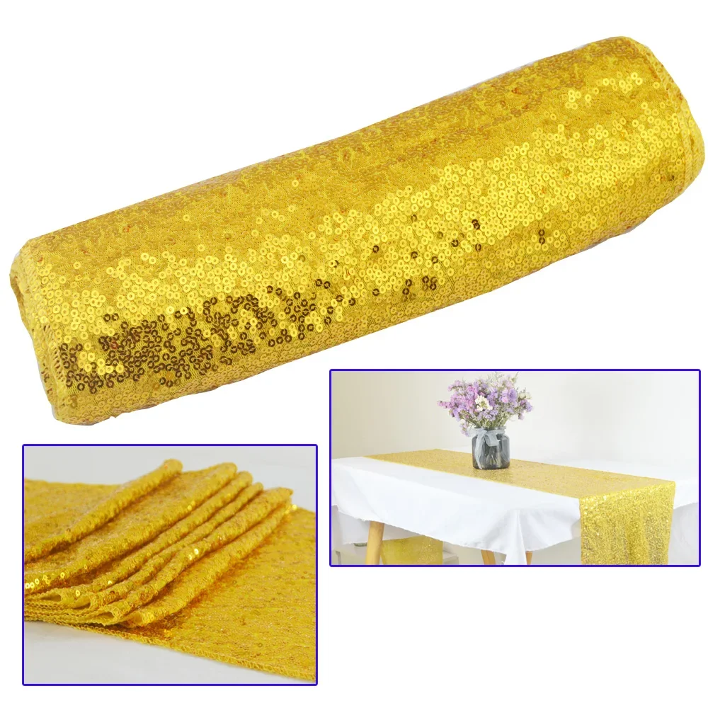 Sequin Modern Table Runners For Wedding Decoration Sequin Christmas Birthday Baby Shower Party Home Tea Table Runner Table Cover