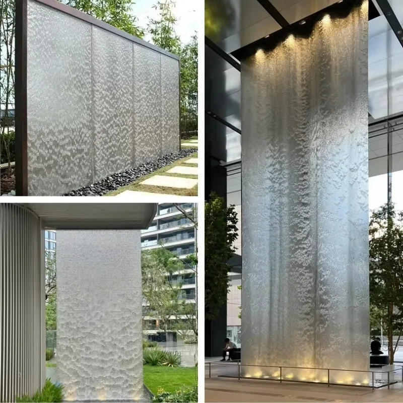 

Deposit Price Metal Mesh Partition Waterfall Curtain Landscape Screen Feng Shui Ripple Water Wall