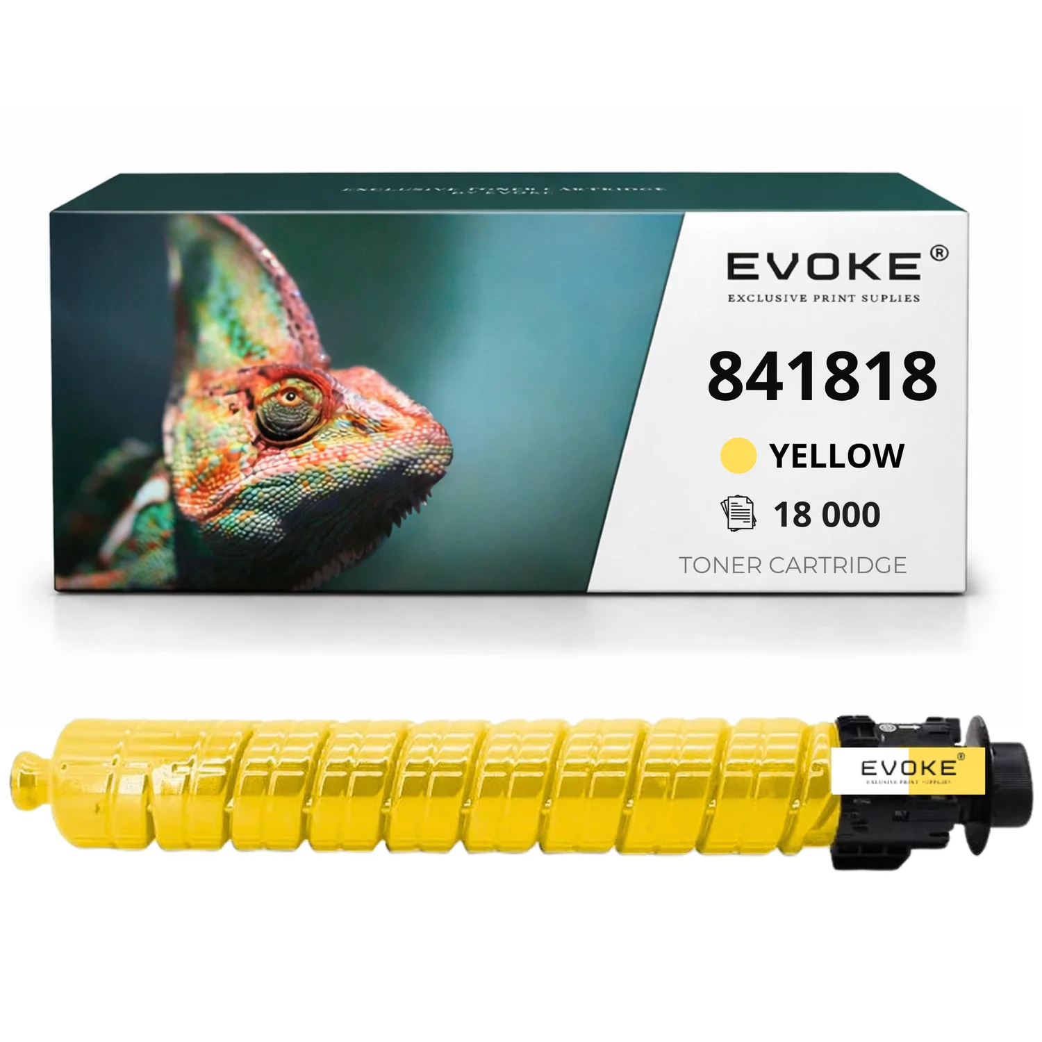 Evoke Compatibele Toner voor Ricoh Mpc-3003 3503Y Mpc3003Y Mpc3503Y Mpc3003 Mpc3503 841818 Geel 18000 Pagina's Mpc3003 Mpc3503 Aficio Mpc3003