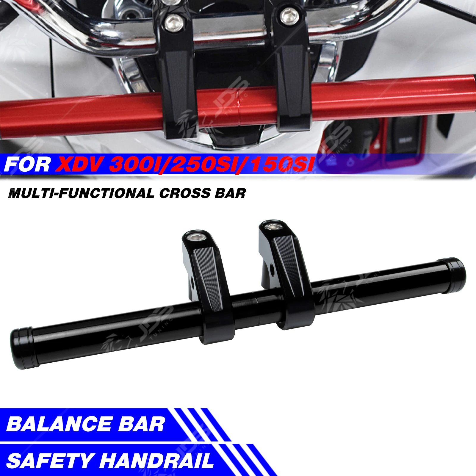 

JDSTUNING For WMOTO/LONGJIA XDV 300I/250SI/150SI Handlebar Grab Crossbar Child Safety Handrail Holder Bracket Accessories Parts