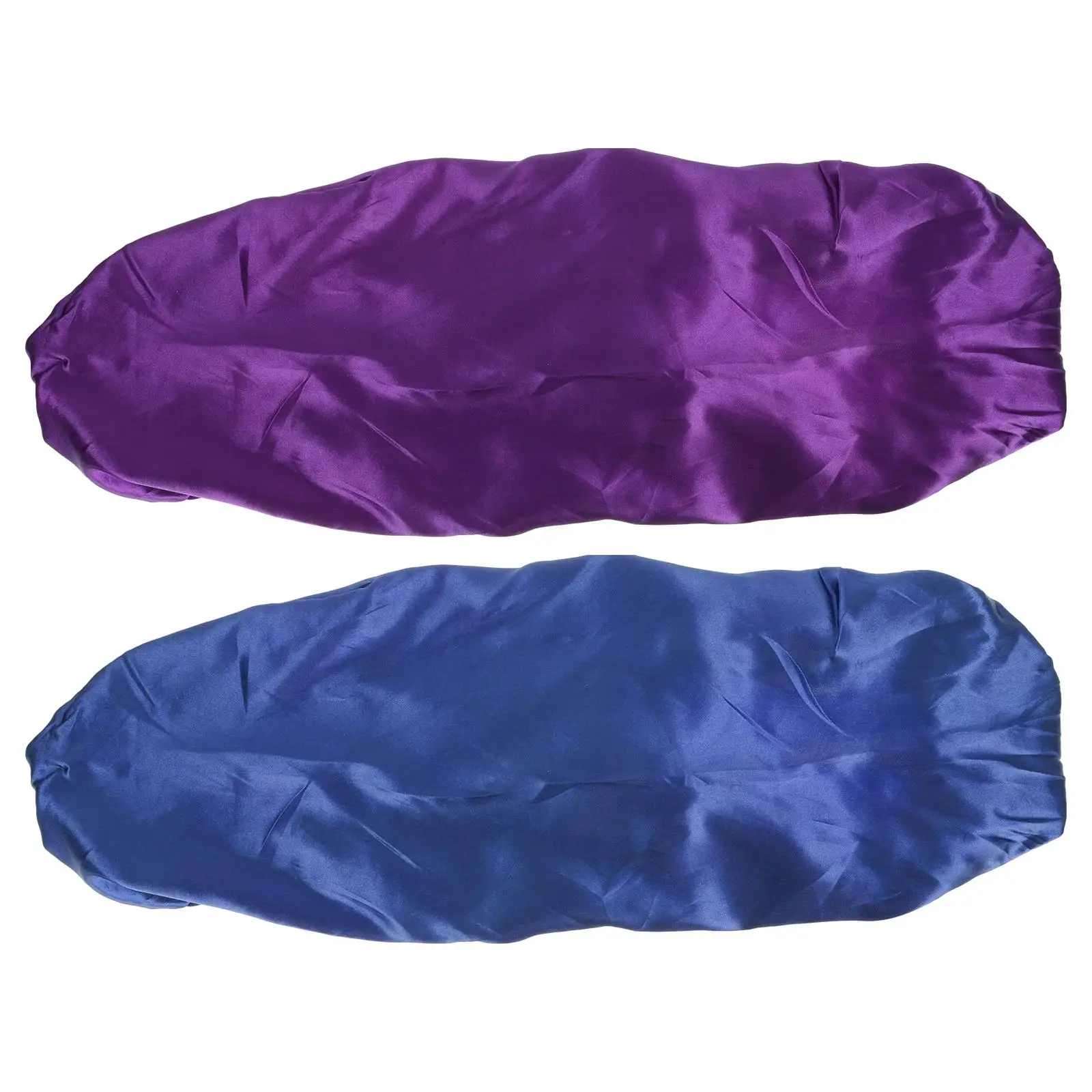 

2 Pcs Buckle Long Adult Hat Silk Hair Bonnet Sleep Loose Satin Sleeping Headband for Women Shower Protector